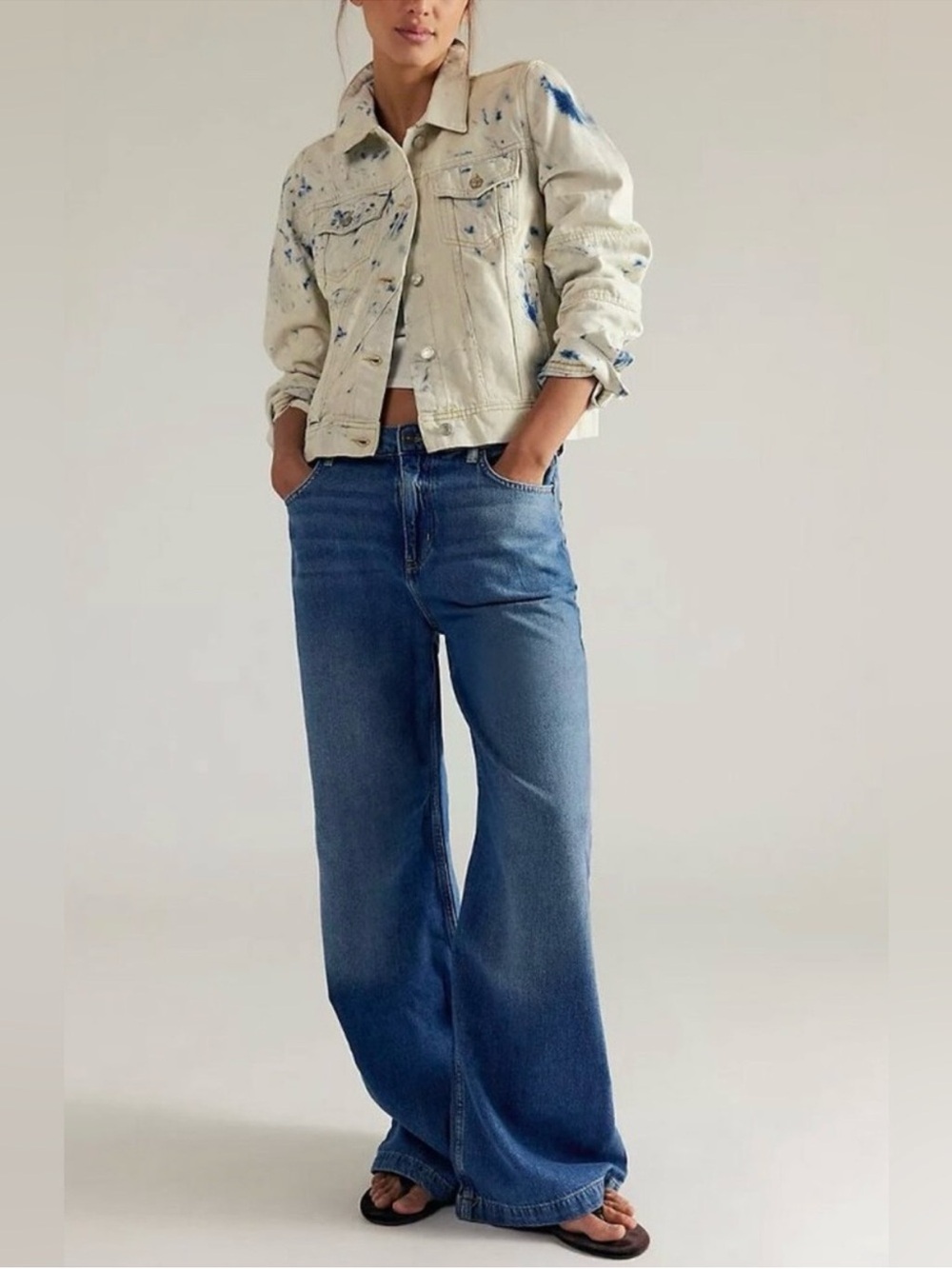 Free People We The Free Straight ‘n Wide Leg Jeans Denim 27